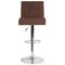 Flash Furniture 46.5&#x22; Brown Fabric Tufted Back Swivel Adjustable Height Bar Stool with Chrome Base